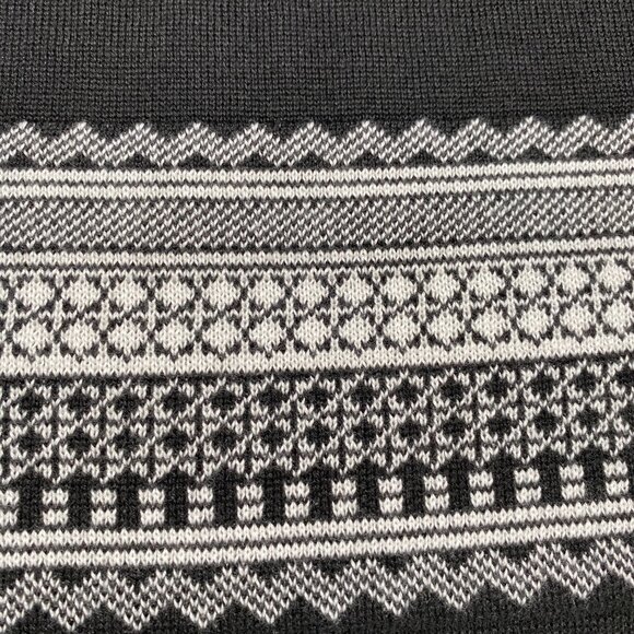 Artisan Knit A-Line Combo Dress Women's Small Round Neck 3/4 Sleeve Onyx NWT - Picture 10 of 16